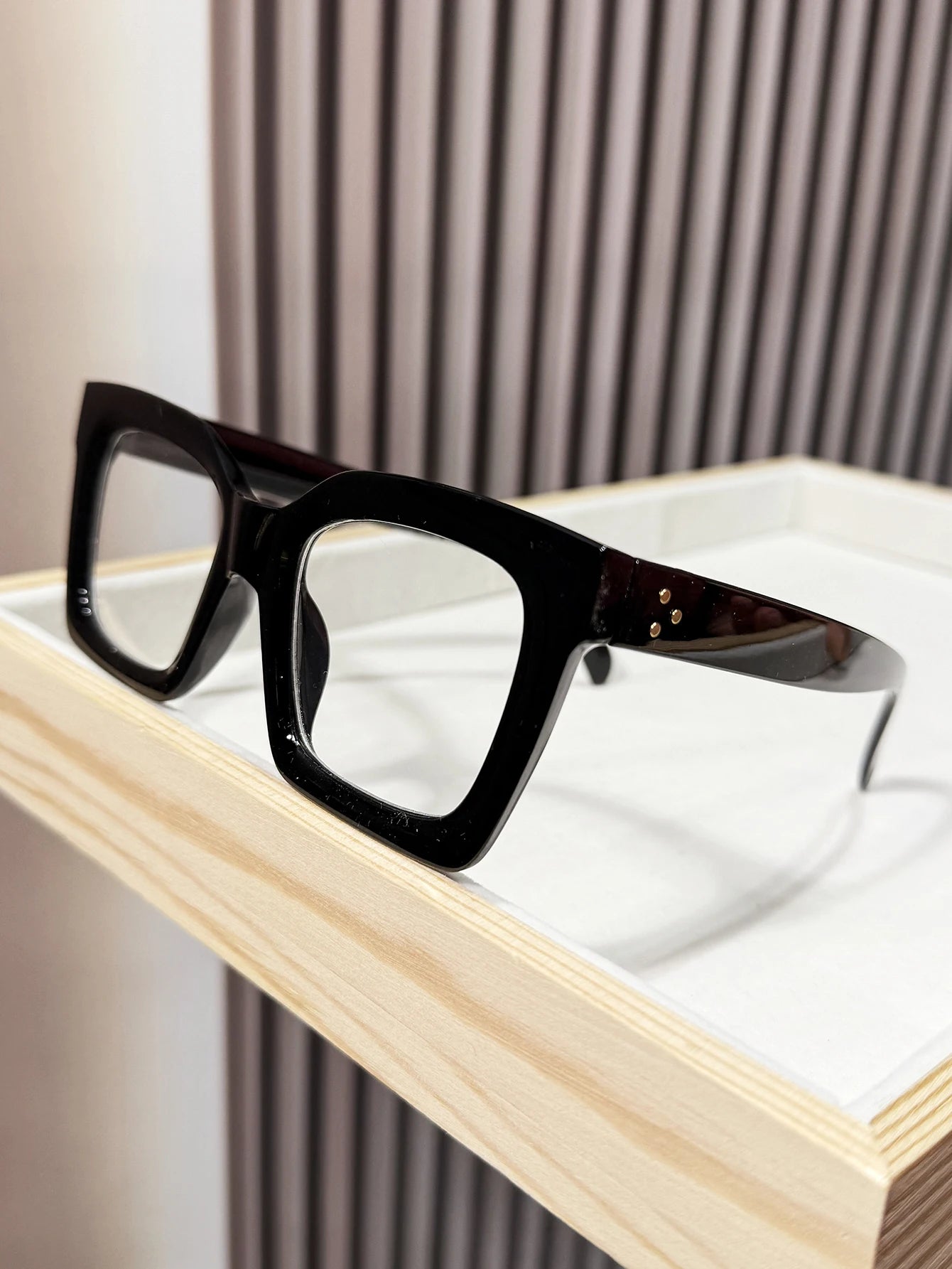 1Pc Women's Square Frame Tortoiseshell Color Glasses Transparent Lens Simple Classic Style Suitable for Daily Travel Photography