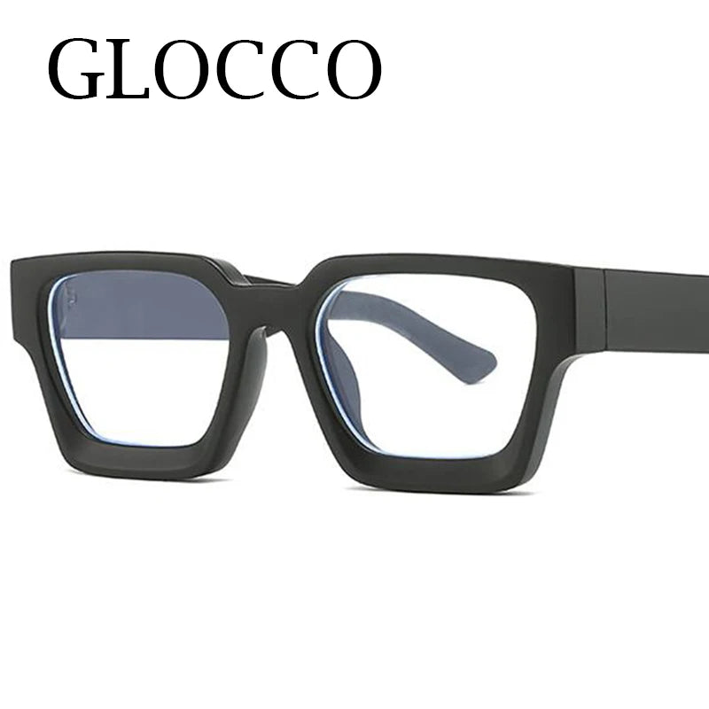 Oversized Square Reading Glasses For Women Brand Designer Blue Light Blocking Eyeglasses Green Leopard Prescription Glasses Men