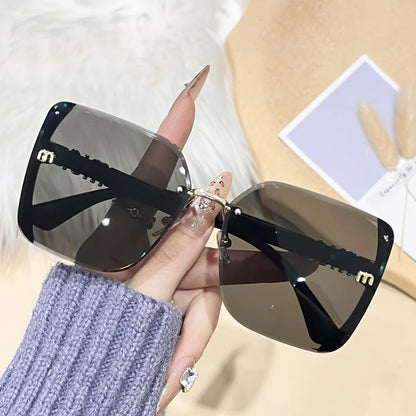 1pc European and American retro style women's fashionable sunglasses trend versatile summer sun shading and UV protection lightw