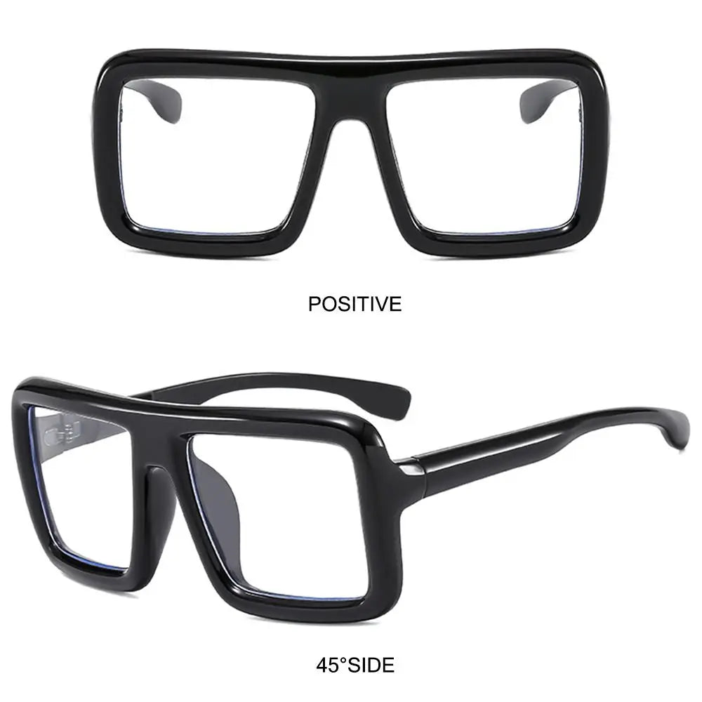 Big Oversized Square Sunglasses Punk UV400 Protection Thick Frame Sun Glasses Lady Shades for Women & Men