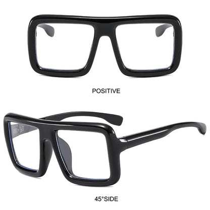 Big Oversized Square Sunglasses Punk UV400 Protection Thick Frame Sun Glasses Lady Shades for Women & Men