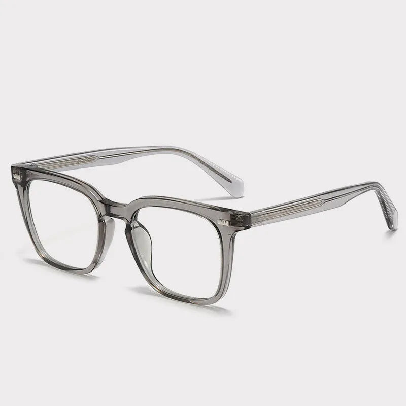 Transparent Square Men's Reading Glasses TR90 Large Frame Block Harmful Blue Light Myopia Prescription Glasses For Women