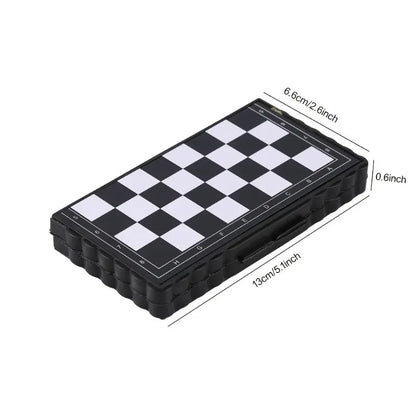Mini Magnetic Chess Set for Kids - Portable Folding Plastic Chessboard Outdoor Friendly Travel Board Game