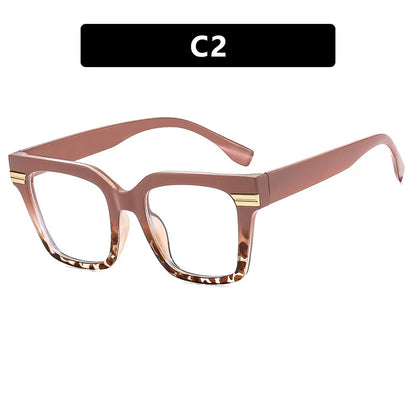 Oversized Square Reading Glasses Women Men Blue Light Protection Prescription Eyeglass Thick Frame Transparent Computer Eyewear