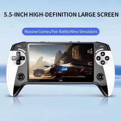 X9 Retro Handheld Game Console, Saker Game Console 5.5-Inch HD IPS Screen,20000+ Classic Games, Joystick Retro Video Game Player
