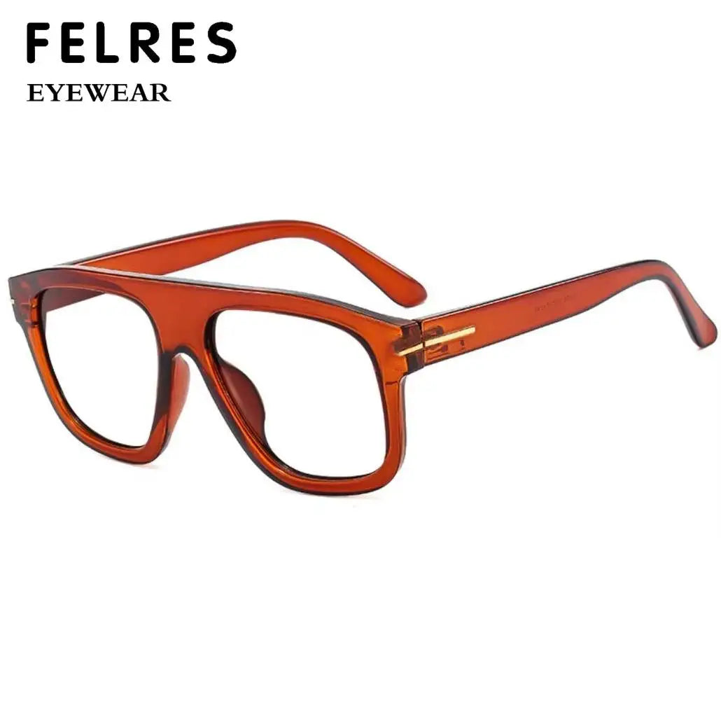 Oversized Square Reading Glasses Woman Men Decoration Retro Eyeglasses Trendy Anti Blue Light Single Focus Presbyopic Glasse