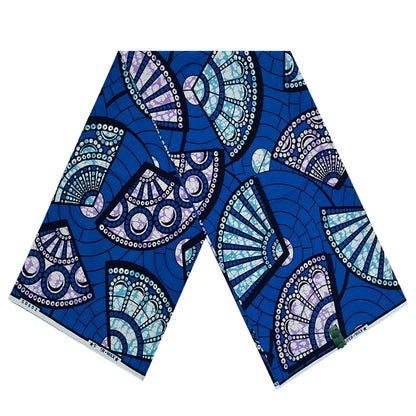 New Super Tissu Ankara Good Real Prints African Wax Fabric Soft Pagne Cotton Material Kente 6YARDS Stuff Blue Batik For Sew