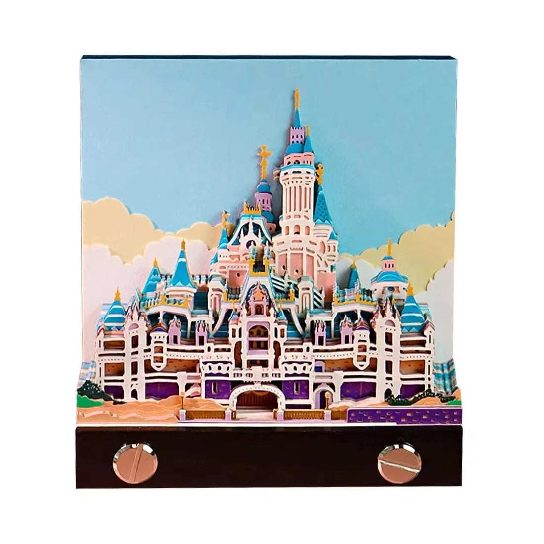 3D Castle Paper Sculpture Desk Calendar Meopad Magic Castle Memo Pad Tear-Away Notepad DIY Craft Gifts for Home Office School