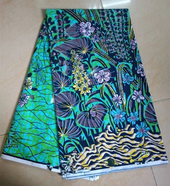 Grand Super 100% Cotton African Wax Fabric High Quality Wax Print Ankara Fabric For Sewing 6yards Women Fabric