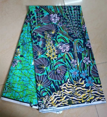 Grand Super 100% Cotton African Wax Fabric High Quality Wax Print Ankara Fabric For Sewing 6yards Women Fabric