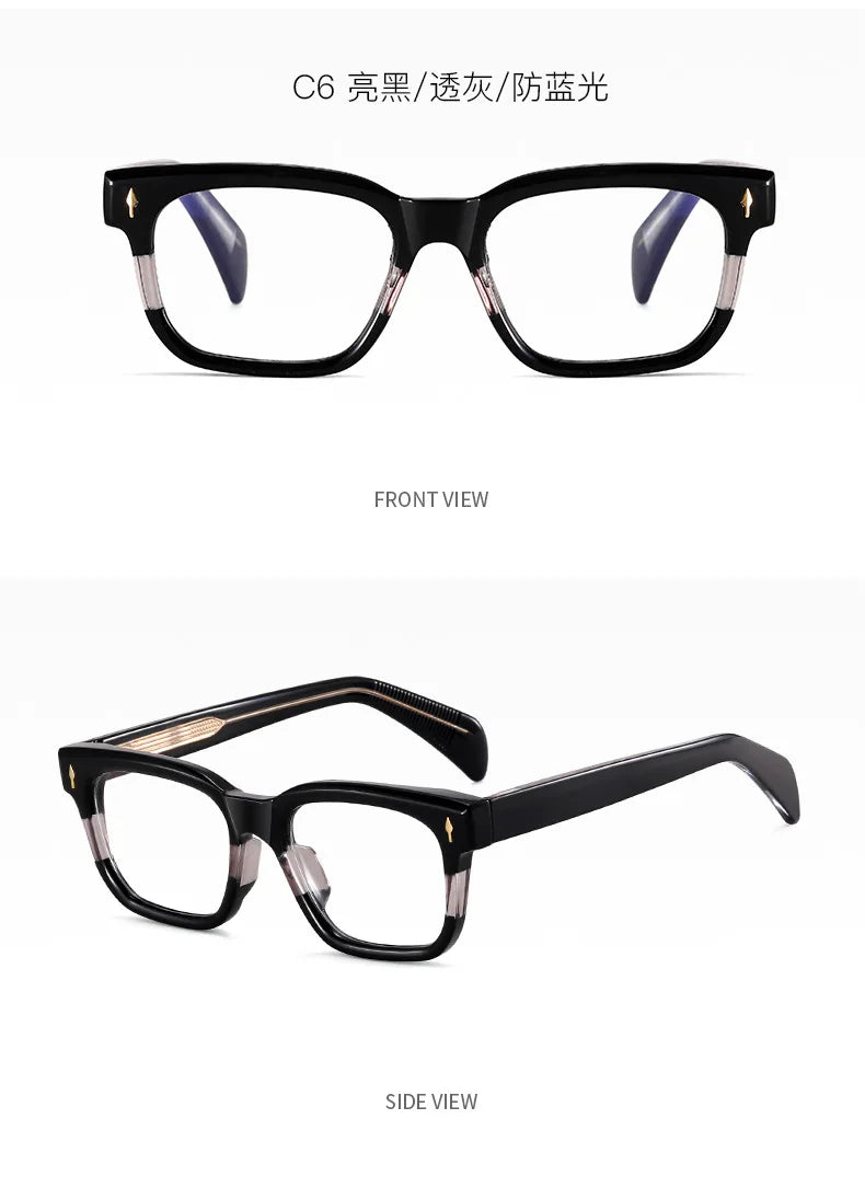 Brand Designer Fashion Square Reading Glasses Luxury Women Men Big Frame Magnifing Glasses Anti Blue Light Presbyopia Eyeglasses
