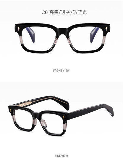 Brand Designer Fashion Square Reading Glasses Luxury Women Men Big Frame Magnifing Glasses Anti Blue Light Presbyopia Eyeglasses
