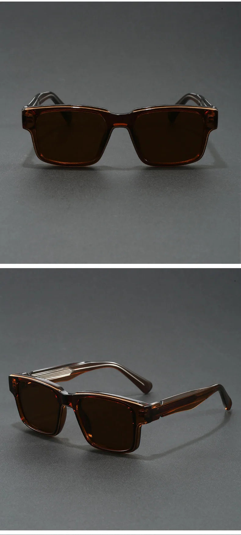 Retro Rectangle Sunglasses for Men Women UV400 Protection Classic Trendy Driving Sun Glasses Outdoor High Quality Travel Glasses