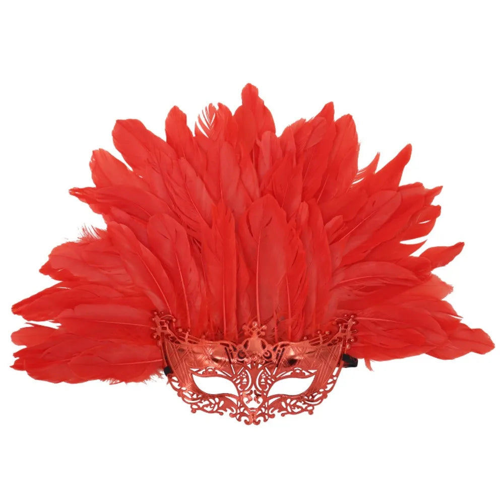 Novelty Feather Masquerade Mask Fashion Lightweight Halloween Mask Funny Personality Cosplay Mask Stage Performance
