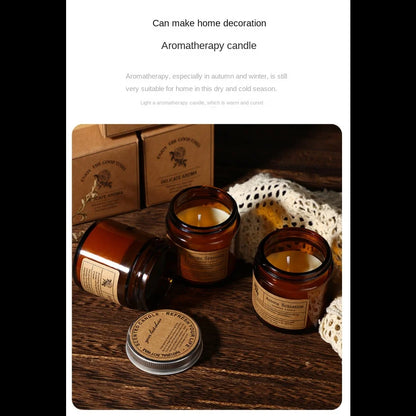 1pc Brown Glass Cup Aromatherapy Candle Smokeless scented candle Suitable for Home Decoration Birthday Valentine's Day Gift