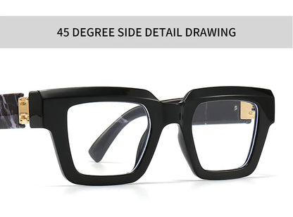 New Green Oversized Square Reading Glasses Men Women Personality Optical Eyeglasses Anti Blue Light Computer Presbyopic Glasses