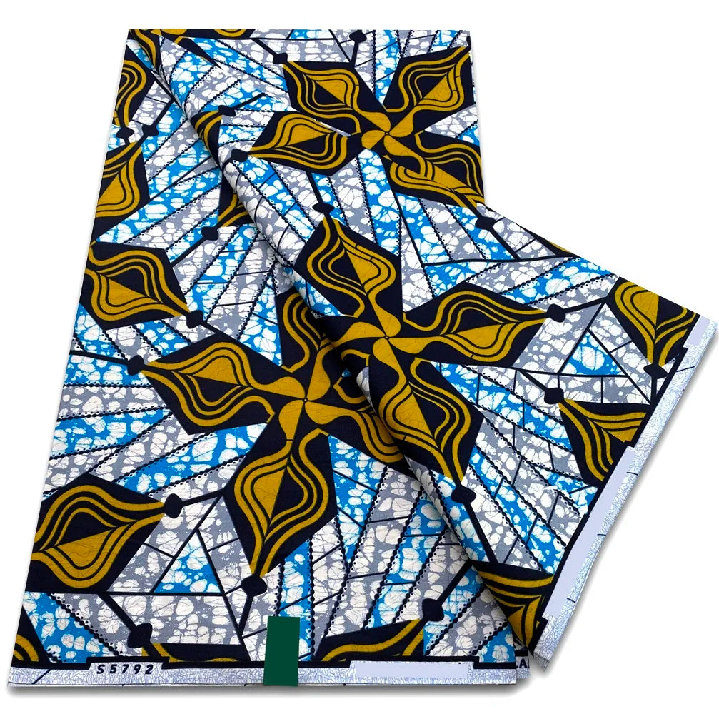 African Real Wax Prints Fabric Ankara Wax 100% Cotton Fabric Guaranteed Veritable Original Sewing Material