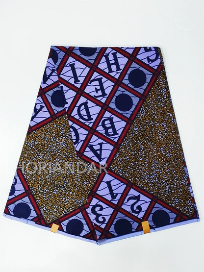 Classical Fabric Dutch Hollandais Fabric Veritable Real Wax for African Printed Dress Guaranteed 100% Cotton 6 Yards