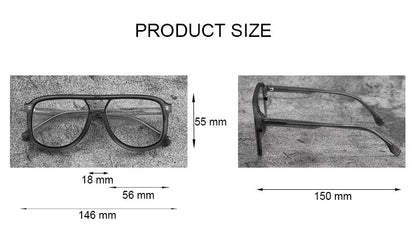 Fashoin Large Frame Anti Blue Light Glasses Frame Men Women Oversized Optical Prescription Eyewear Computer Goggles Eyeglasses