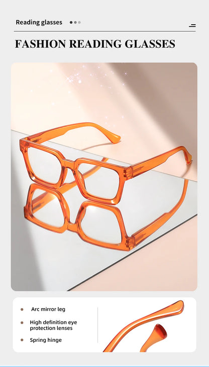 The small square frame reading glasses are classic, retro, simple and comfortable for daily wear. They are reading glasses