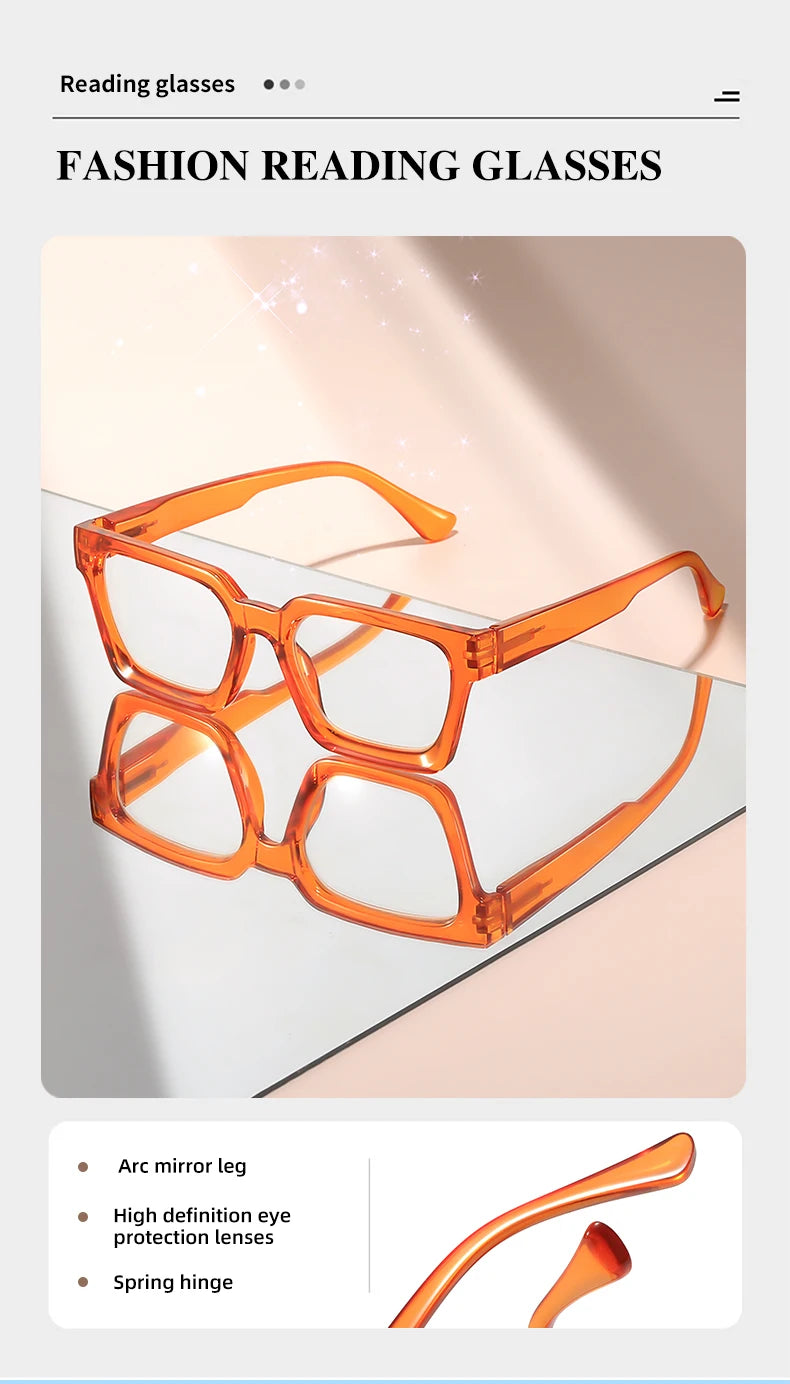 The small square frame reading glasses are classic, retro, simple and comfortable for daily wear. They are reading glasses