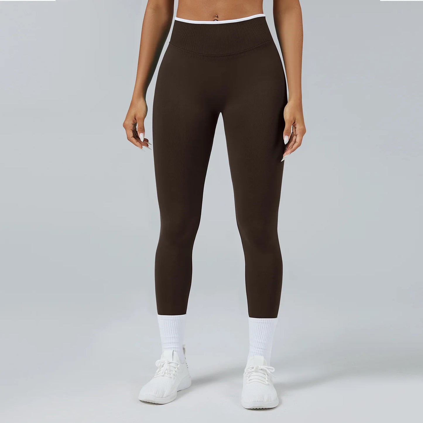 Seamless High Waist Yoga Pants Women Tummy Control Leggings Stretchy Soft Workout Running Leggings Comfortable Gym Sports Tights