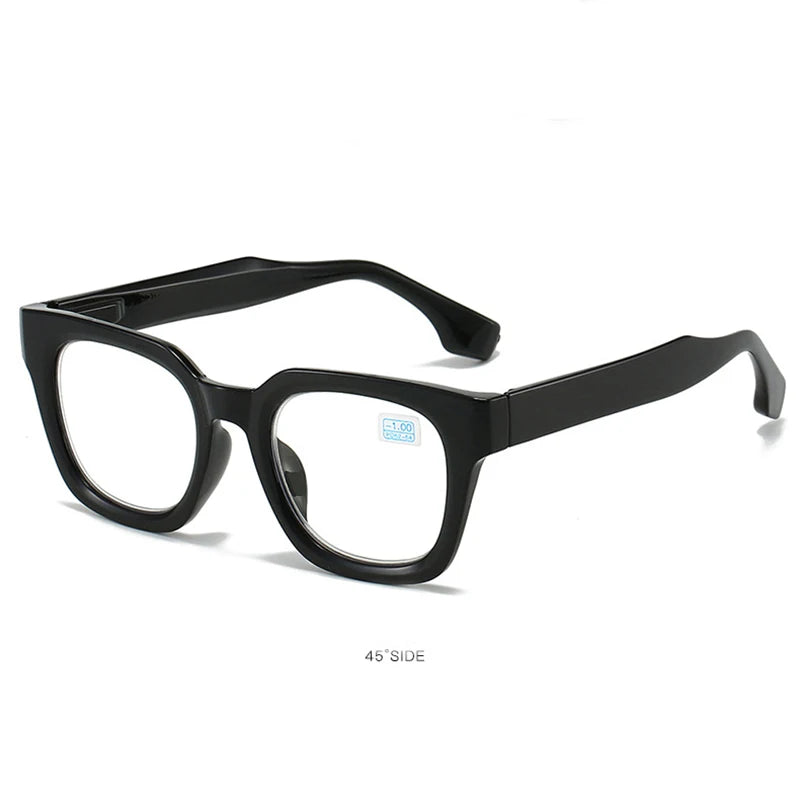 2024 New TR90 Rectangle Black Frame Reading Glasses Ultralight Anti Blue Light Presbyopic Glasses Eyewear Readers