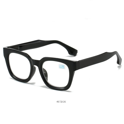 2024 New TR90 Rectangle Black Frame Reading Glasses Ultralight Anti Blue Light Presbyopic Glasses Eyewear Readers