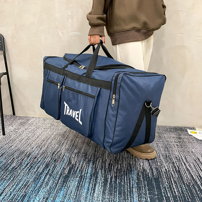Travel Bag Foldable Large Capacity Waterproof Business Sports Handbag Wear-Resistant Portable Multifunction Duffel Bags Y36A
