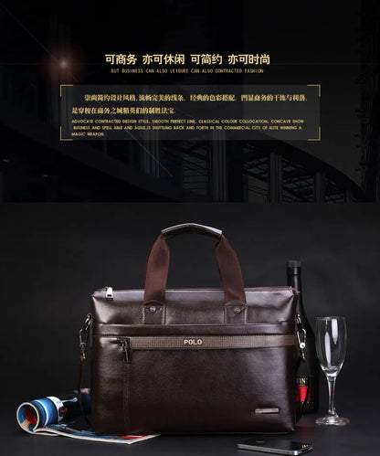 Men Briefcase Bag for Documents Designer Leather Luxury Brand Men's Business Travel Big Capacity A4 Document Organizer handbag
