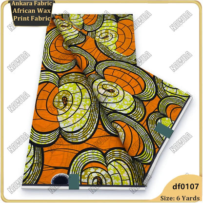 Fashionable African Real Wax Print Fabric 2026 Latest Design Ankara Wax Fabric Soft 100% Cotton Pagne Women Dress Loincloth ﻿