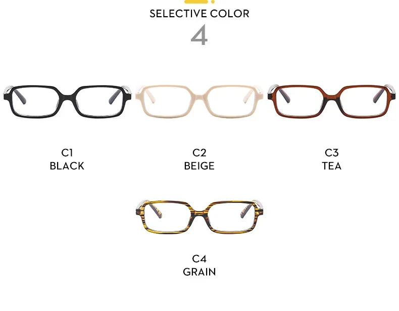 Fashion Retro Small Rectangular Frame Anti Blue Light Glasses for Women Ins Simple Commuting Computer Eye Eyeglass Frame