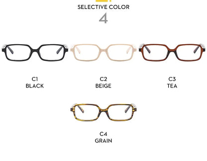 Fashion Retro Small Rectangular Frame Anti Blue Light Glasses for Women Ins Simple Commuting Computer Eye Eyeglass Frame