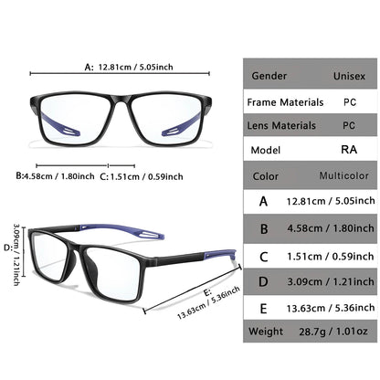 3 Pairs Reading Glasses Photochromic Classic Square Far Sight Presbyopic Glasses Anti Blue Light Blocking Ultralight Eyewear