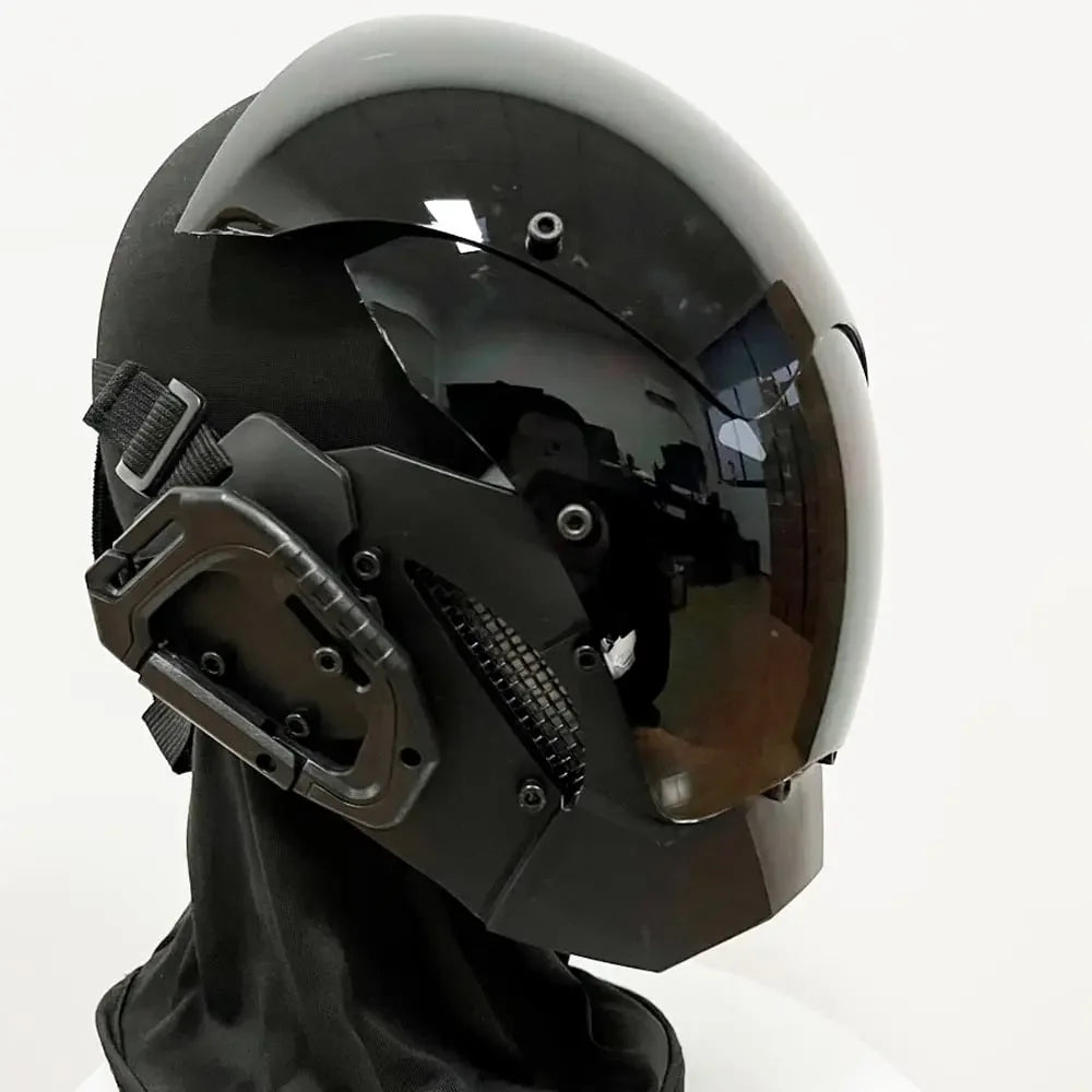 JAUPTO Cyberpunk Mask Playing Cosplay Robocop of the Future Futuristic Cool Stand Model Science Fiction for Halloween Party