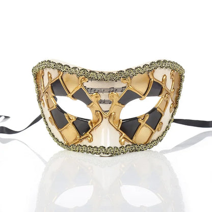 Retro Lace Edge Venetian Half Face Mask Funny Style for Halloween Celebrations Perfect Costume Prop for Masquerade Evening Party