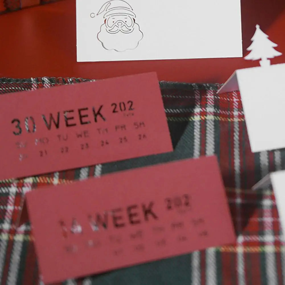 Christmas 3D Paper Carving Art Notes Desk Calendar With LED Light Tear-away Calendar Paper Carving Art Memo Pad  Xmas Gift