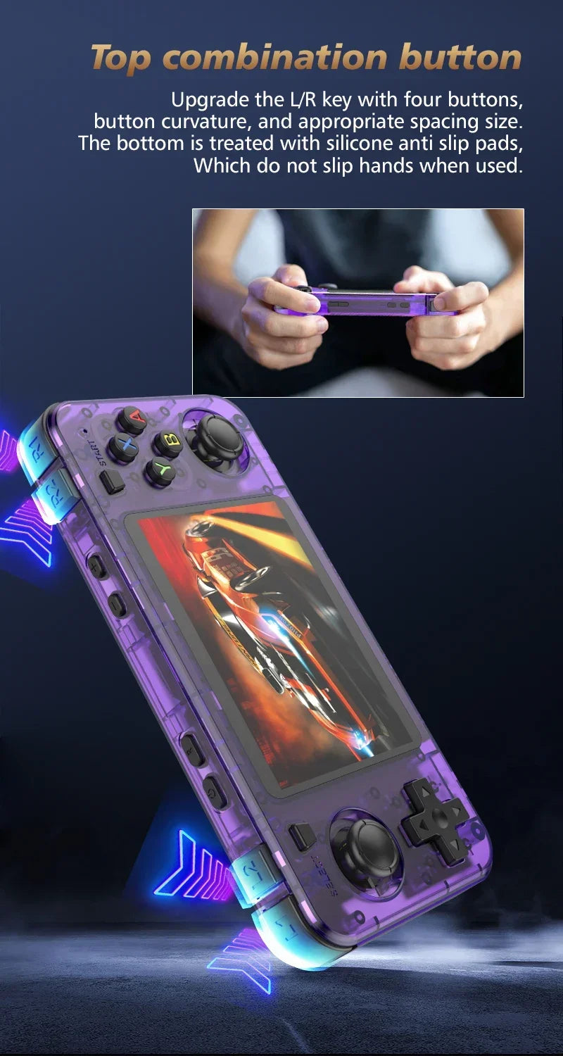 R36H Retro Handheld Video Game Console 3.5 Inch IPS Screen 10000+ Games ARKOS Emulator for PS1/PSP/DC/N64/SS
