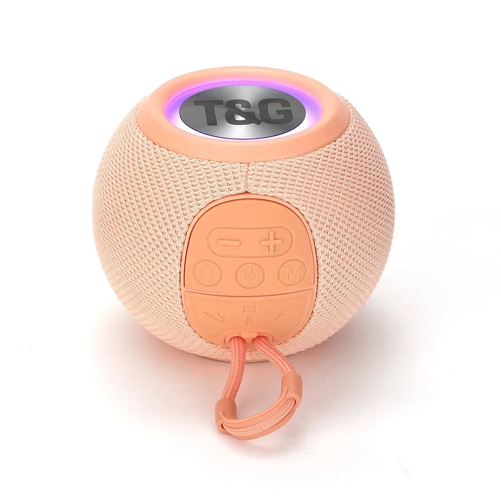 T&G TG337 Bluetooth Speaker Portable TWS Wireless Mini Bass Boombox LED Loudspeaker IPX7 Outdoor Music Player Support BT AUX FM