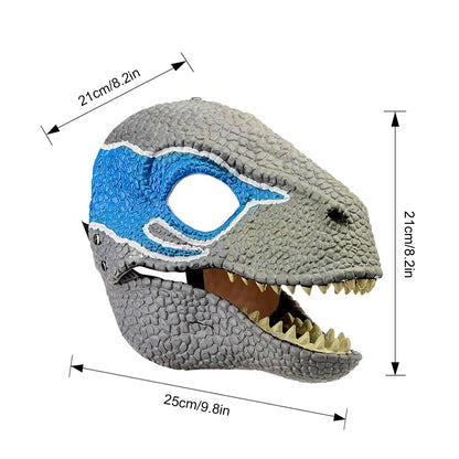 Halloween Dinosaur Mask Horror Dinosaur Headgear Raptor Scary Party Props Halloween Decoration Best Gifts for Kid Children