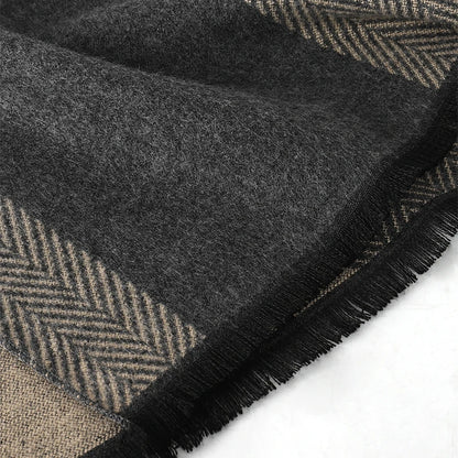 Men's Cotton Scarf Warm Neckerchief Patchwork Striped Scarves Soft Long Casual Male Bufanda Pashmina Shawl