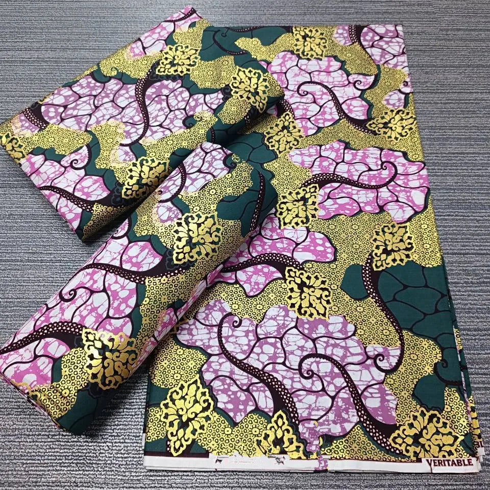 2022 New Hot Sale African Wax Fabric Cotton Material Nigerian Ankara Block Prints Batik Dutch High Quality Sewing Cloth