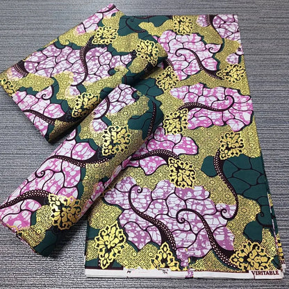 2022 New Hot Sale African Wax Fabric Cotton Material Nigerian Ankara Block Prints Batik Dutch High Quality Sewing Cloth