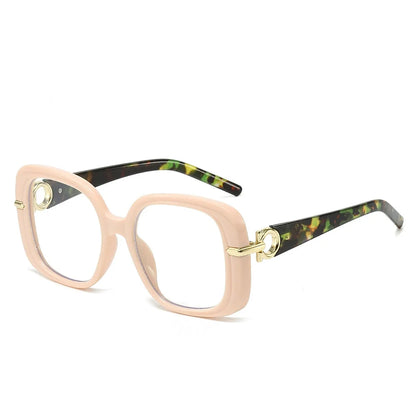 Square Large Anti Blue Light Reading Glasses Women Clear Lens Glasses Frames Finished Prescription Glasses Customized Diopter