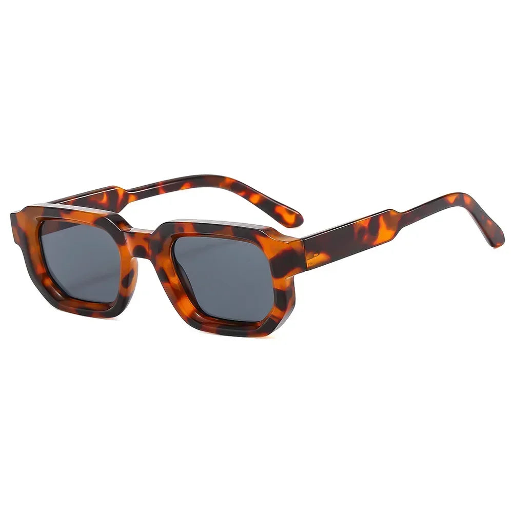 JNPCXI Fashion Blue Square Sunglasses For Women Men Retro Luxury Designer Clear Lens Sun Glasses Shades UV400 Eyeglasses