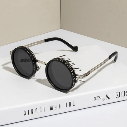 ND2-400 9 Level Adjustable Dimming Polarized Sunglasses Men Women Fishing Punk Round Glasses Driving Eyeglasses ND Filter