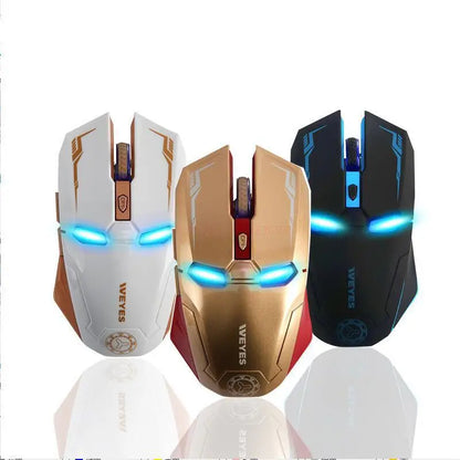 Cool Wireless Iron Man Mouse Mice Ergonomic 2.4g Portable Mobile Computer Click Optical Usb Receiver For Pc Laptop Mac Book Toys