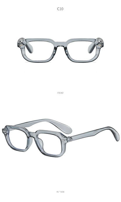 Small Square Eyewear Computer Glasses Frame Women Men Anti Blue Light Blocking Sunglasses Outdoor Zero-power Spectacle Eyeglass