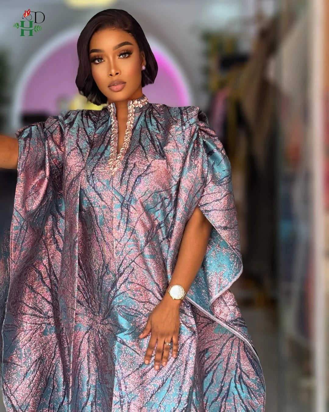 2025 New African Clothes For Women Kaftan Dress Fashion Party Dress Vintage Summer Gown Casual Vestidos Muslim Robe BouBou