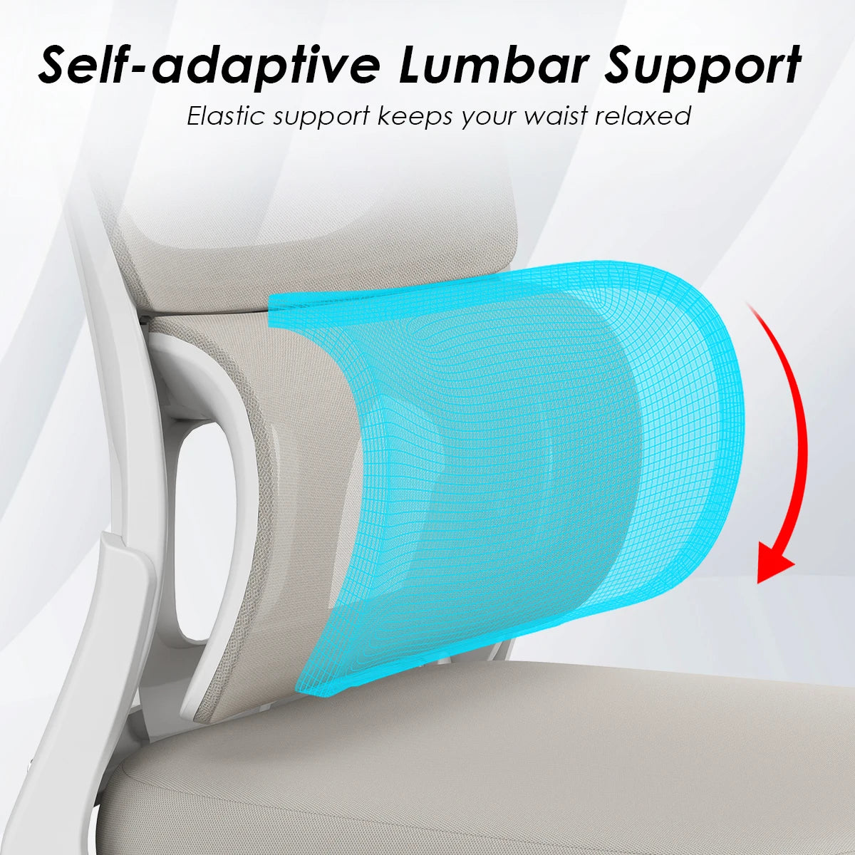 Office Chair, Mesh Ergonomic Office Chair with Lumbar Support, Comfy Computer Desk Chair